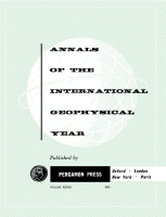 Cover for Annals of the International Geophysical Year: Ionospheric Drift Observations