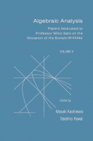 Cover for Algebraic Analysis