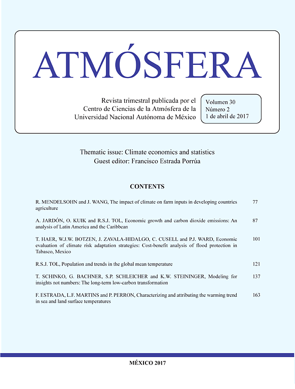 Go to journal home page - Atmósfera