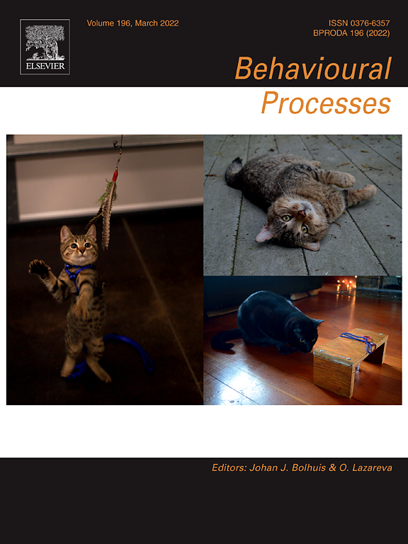 Go to journal home page - Behavioural Processes