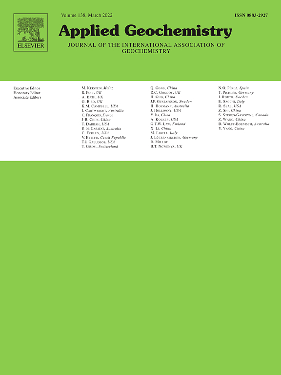 Go to journal home page - Applied Geochemistry